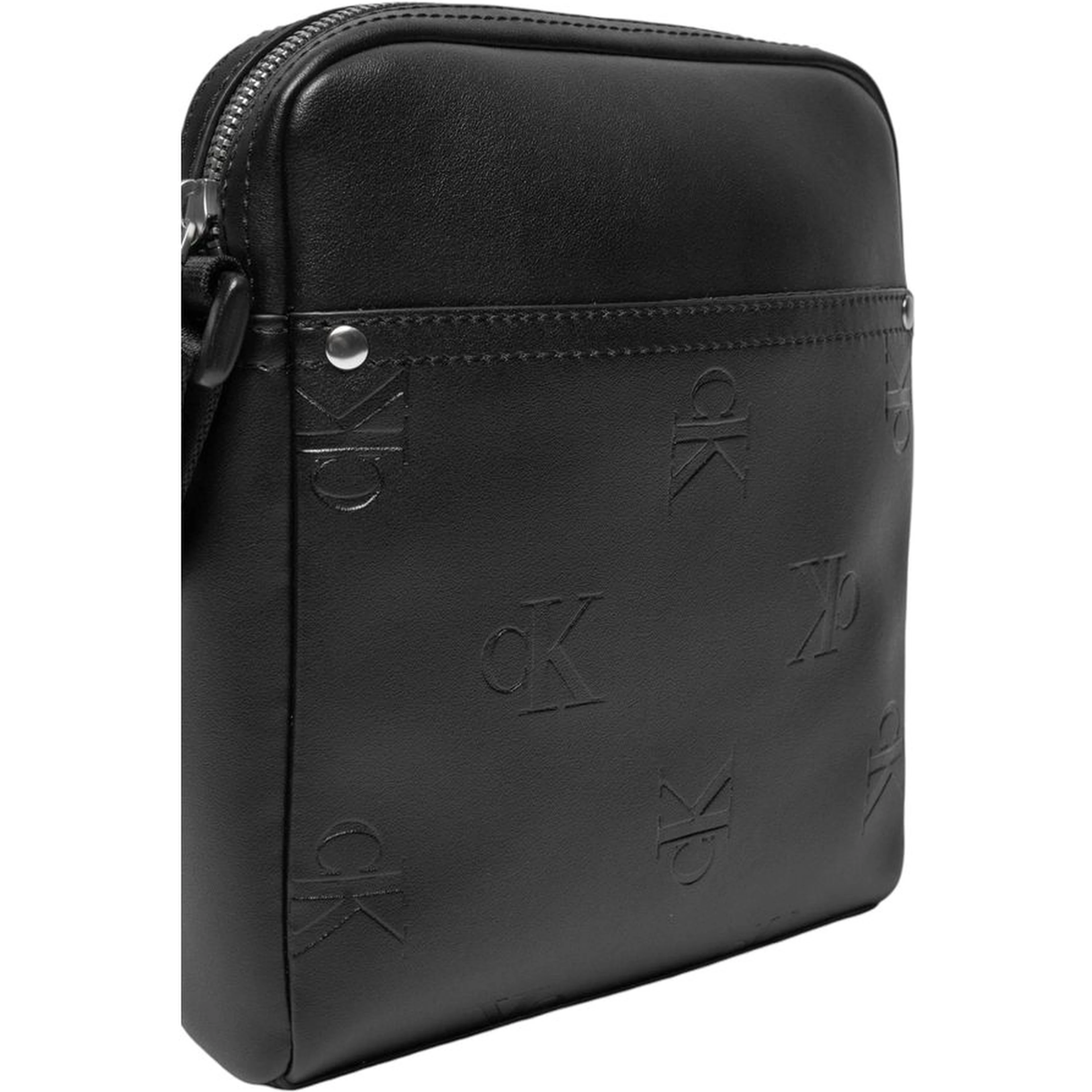 Black Polyethylene Messenger Bag