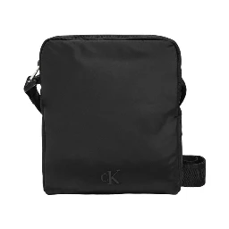 Black Recycled Polyester Messenger Bag
