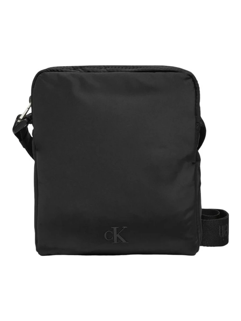 Black Recycled Polyester Messenger Bag