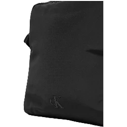 Black Recycled Polyester Messenger Bag