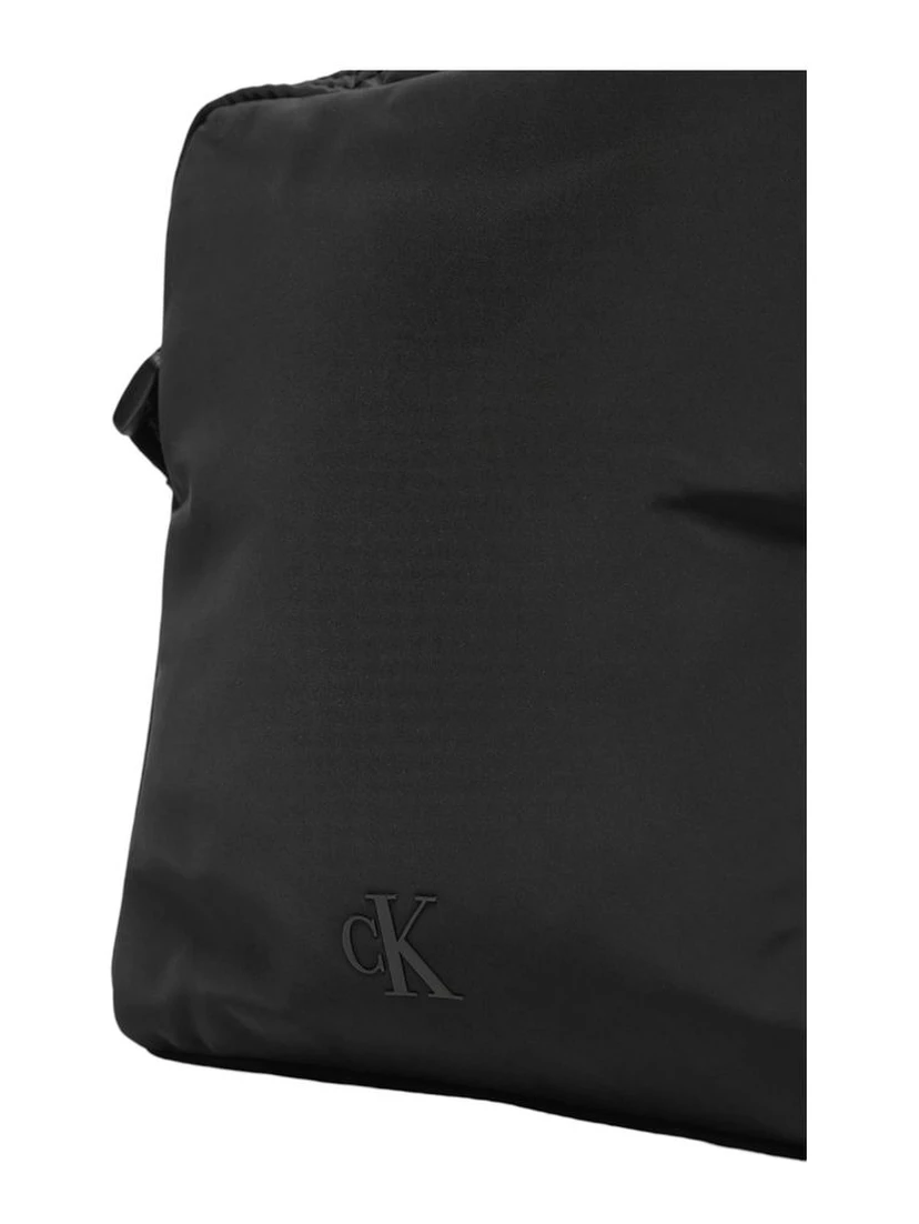 Black Recycled Polyester Messenger Bag