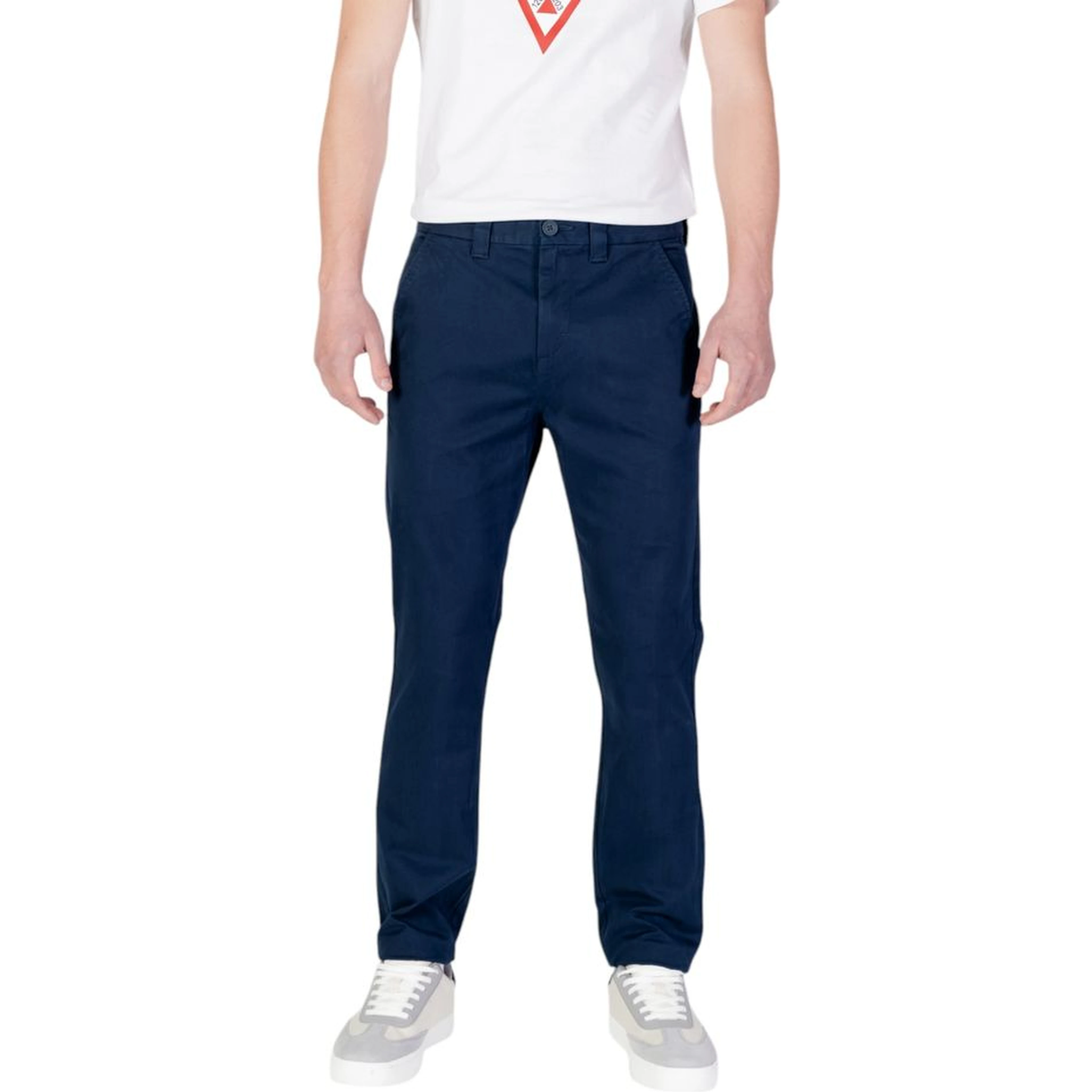 Blue Cotton Skinny Pants