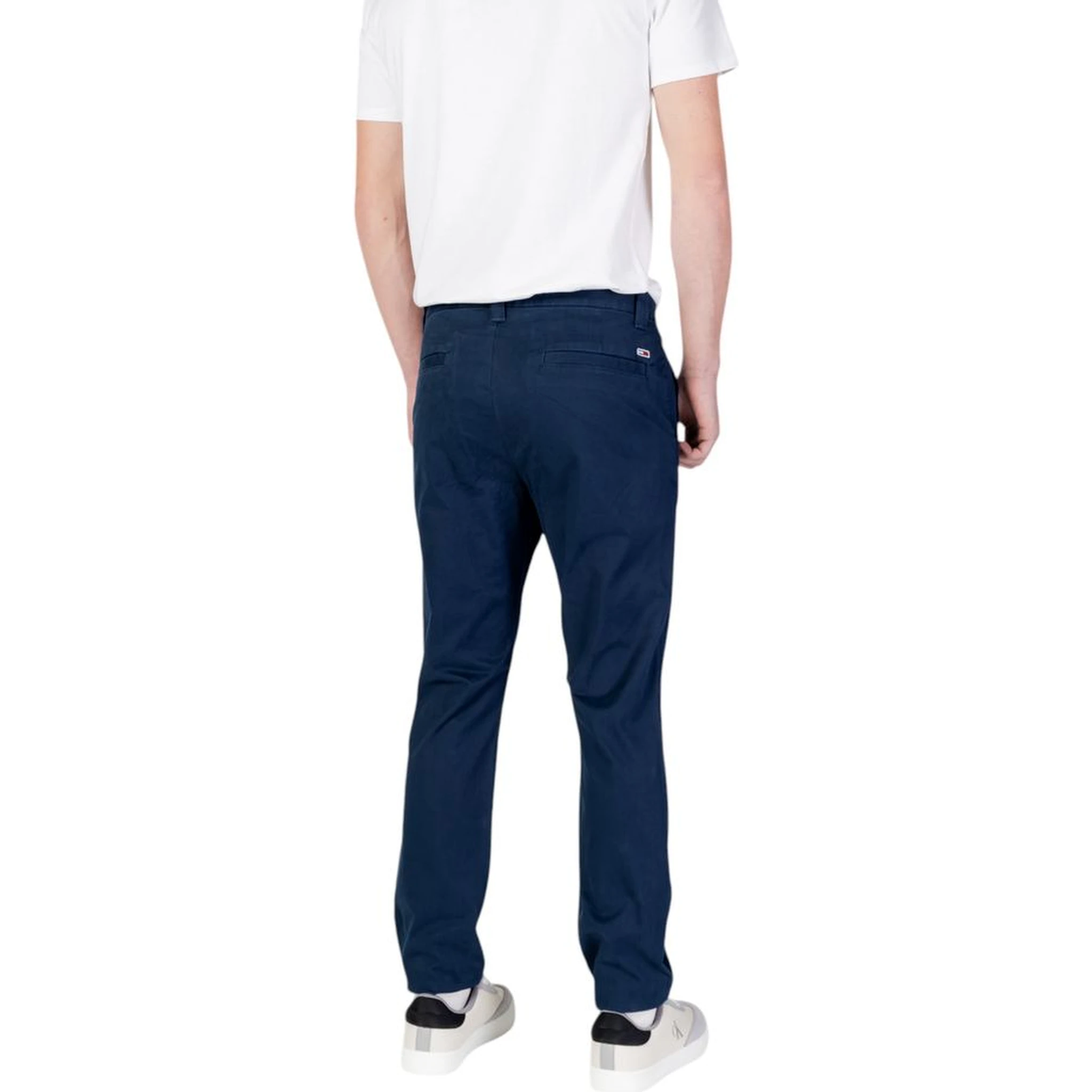 Blue Cotton Skinny Pants
