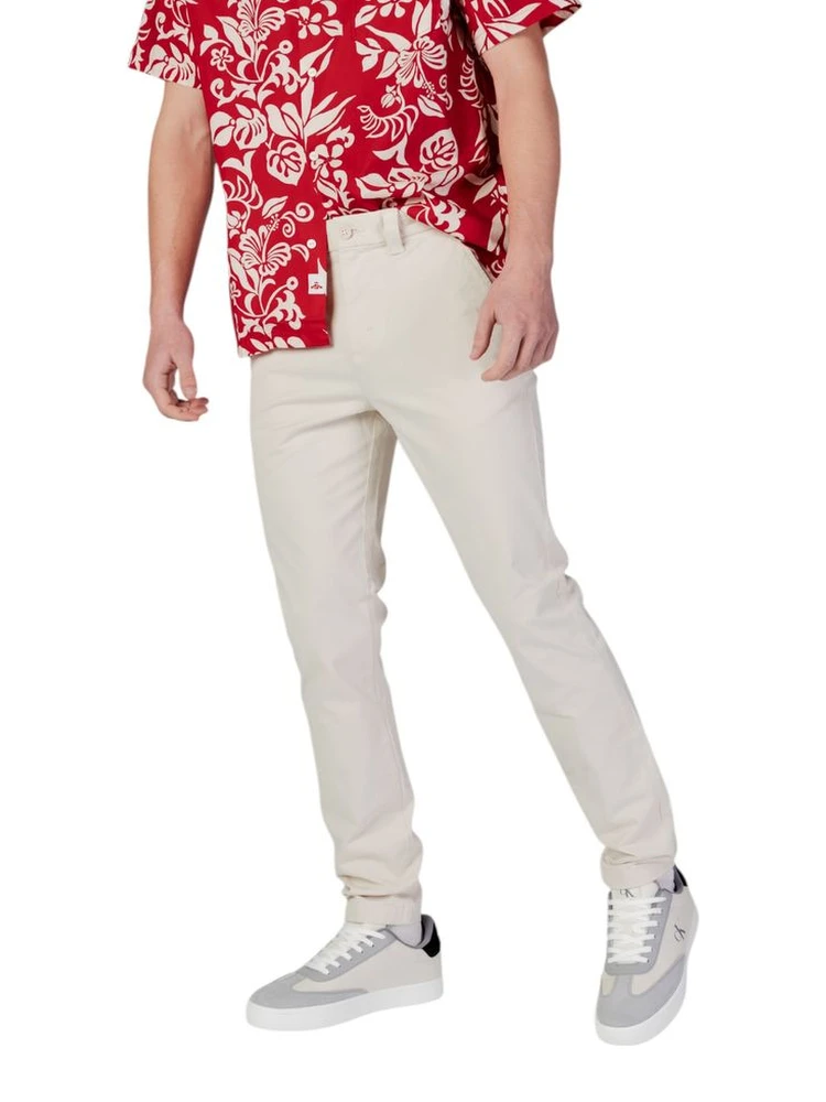 Beige Cotton Skinny Pants alternative