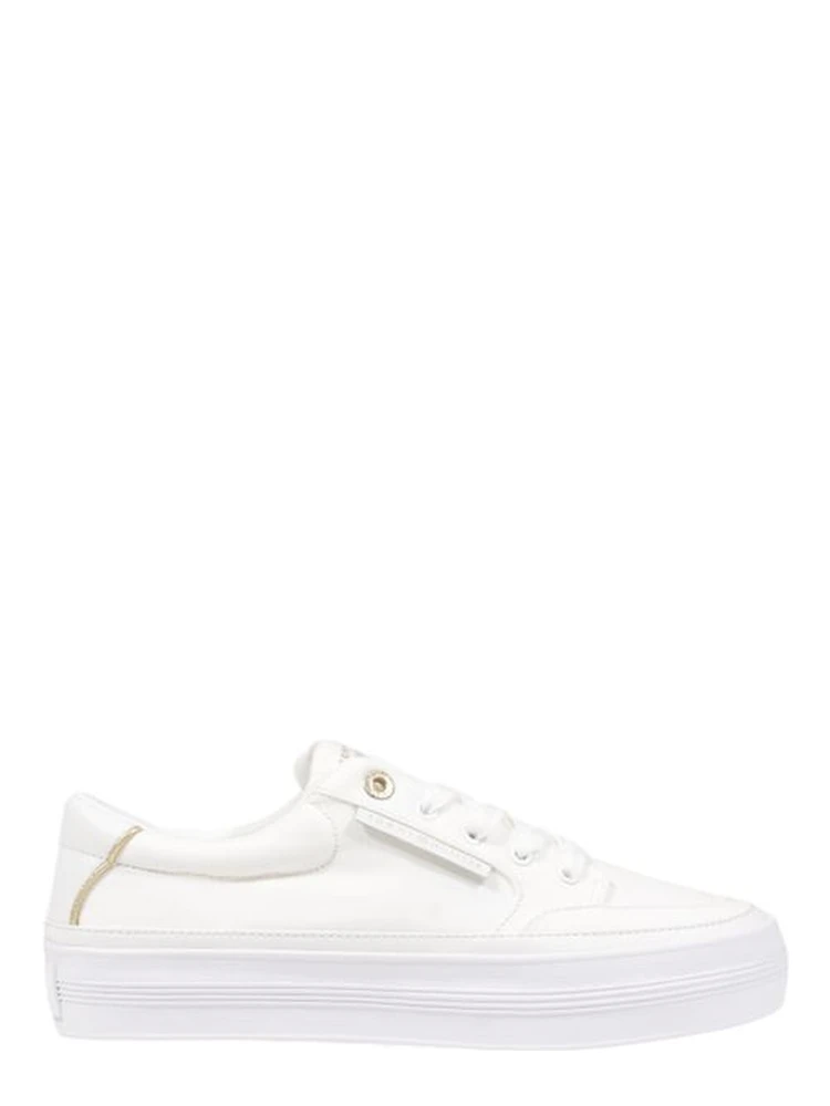 Cream Recycled Cotton Low Top Sneakers
