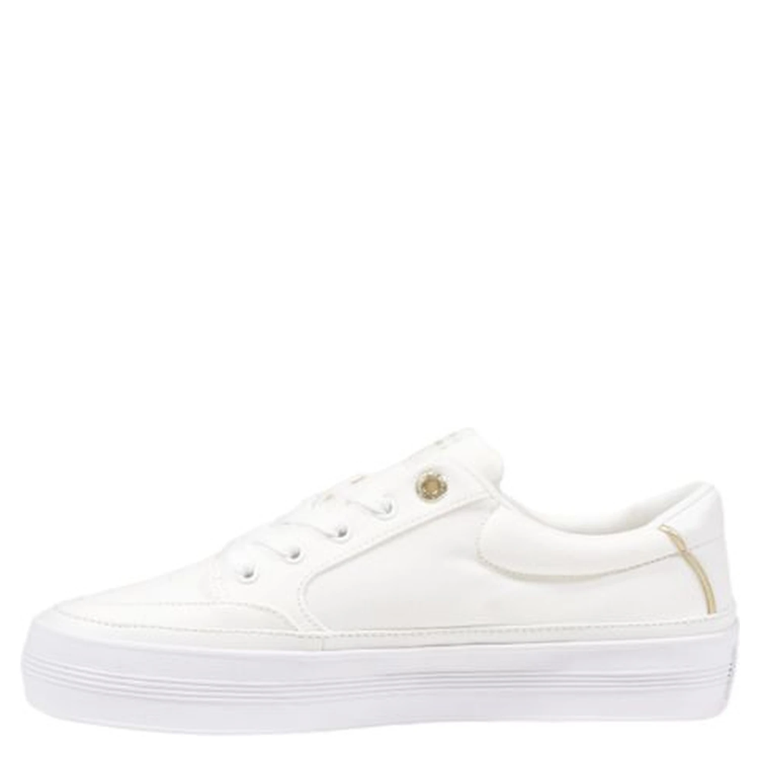 Cream Recycled Cotton Low Top Sneakers
