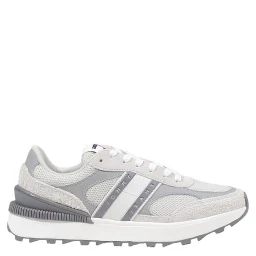 Gray Suede Leather Athletic Sneakers