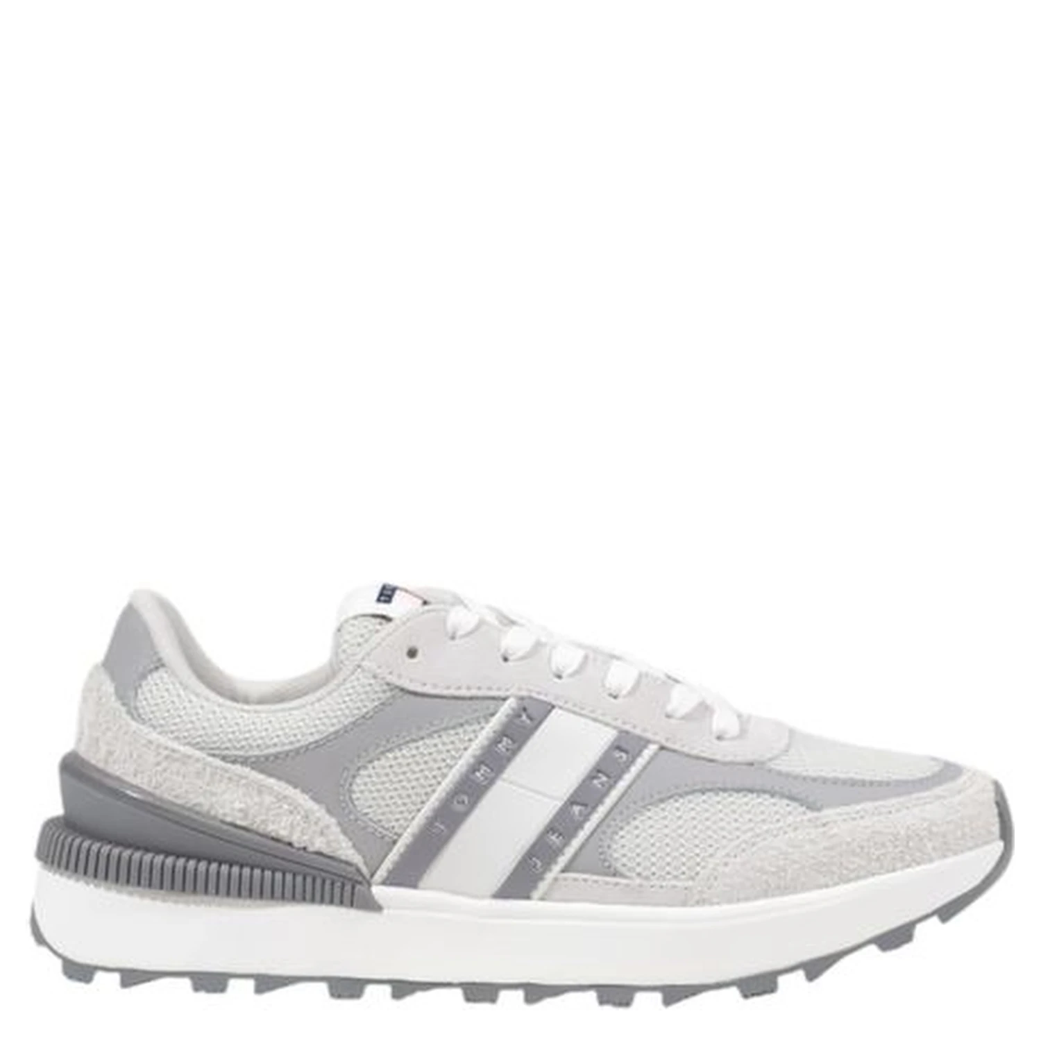 Gray Suede Leather Athletic Sneakers