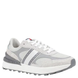 Gray Suede Leather Athletic Sneakers