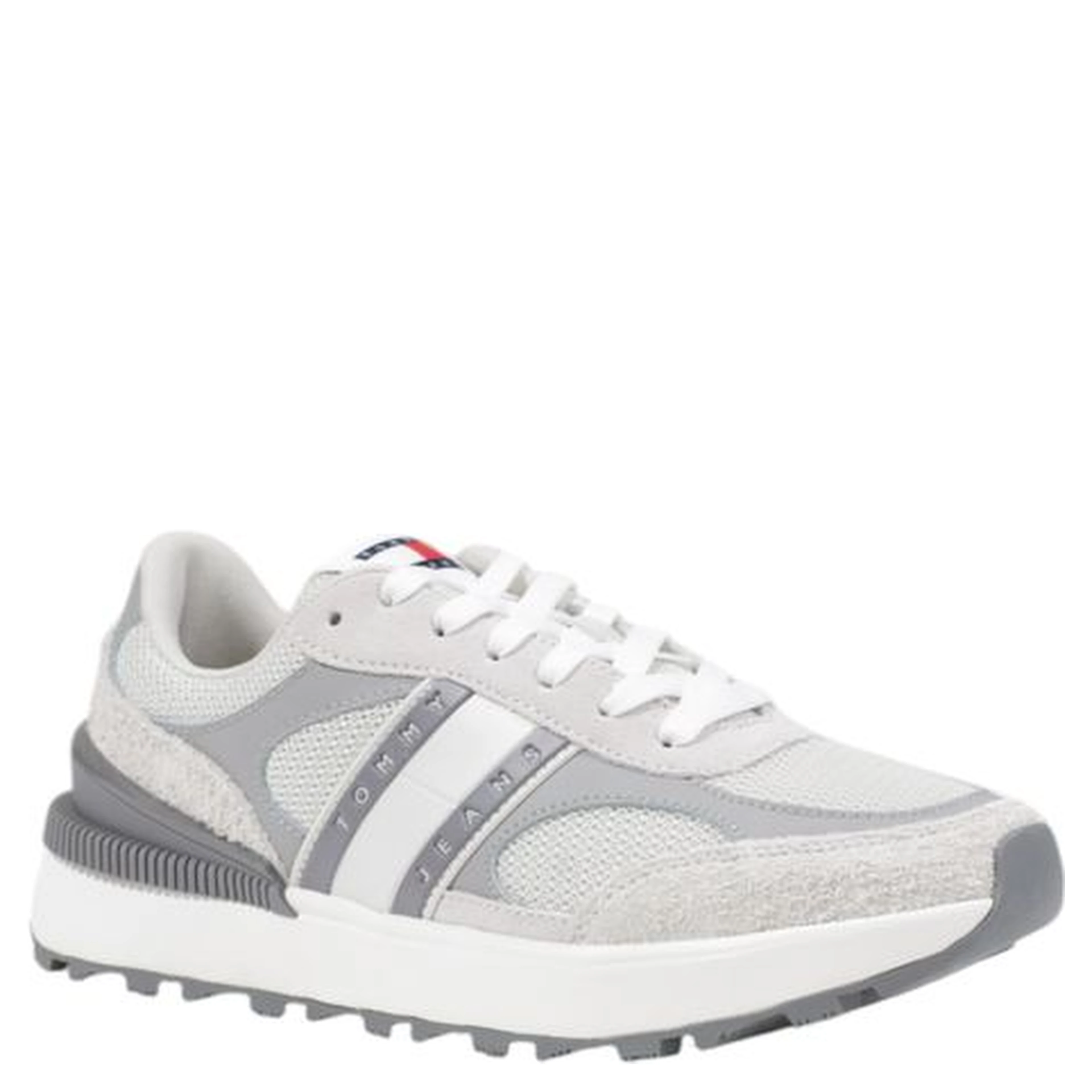 Gray Suede Leather Athletic Sneakers