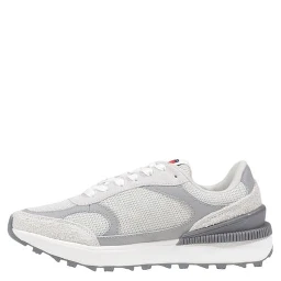 Gray Suede Leather Athletic Sneakers