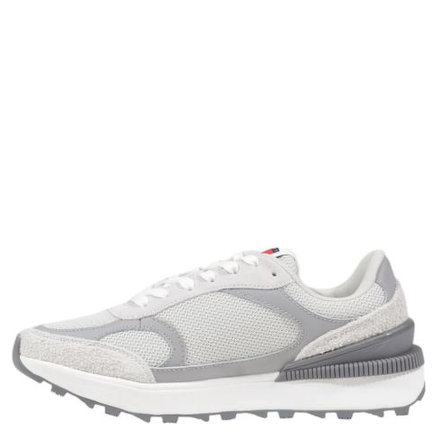 Gray Suede Leather Athletic Sneakers
