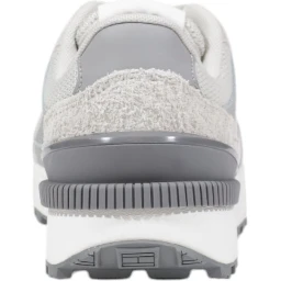 Gray Suede Leather Athletic Sneakers