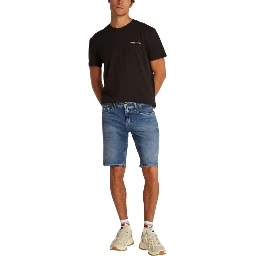 Blue Recycled Cotton Bermuda Shorts