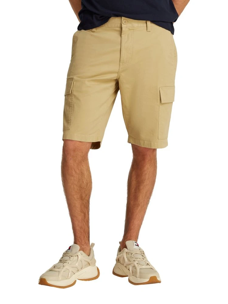 Beige Cotton Bermuda Shorts