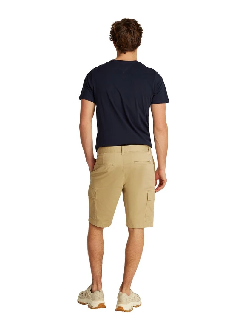 Beige Cotton Bermuda Shorts