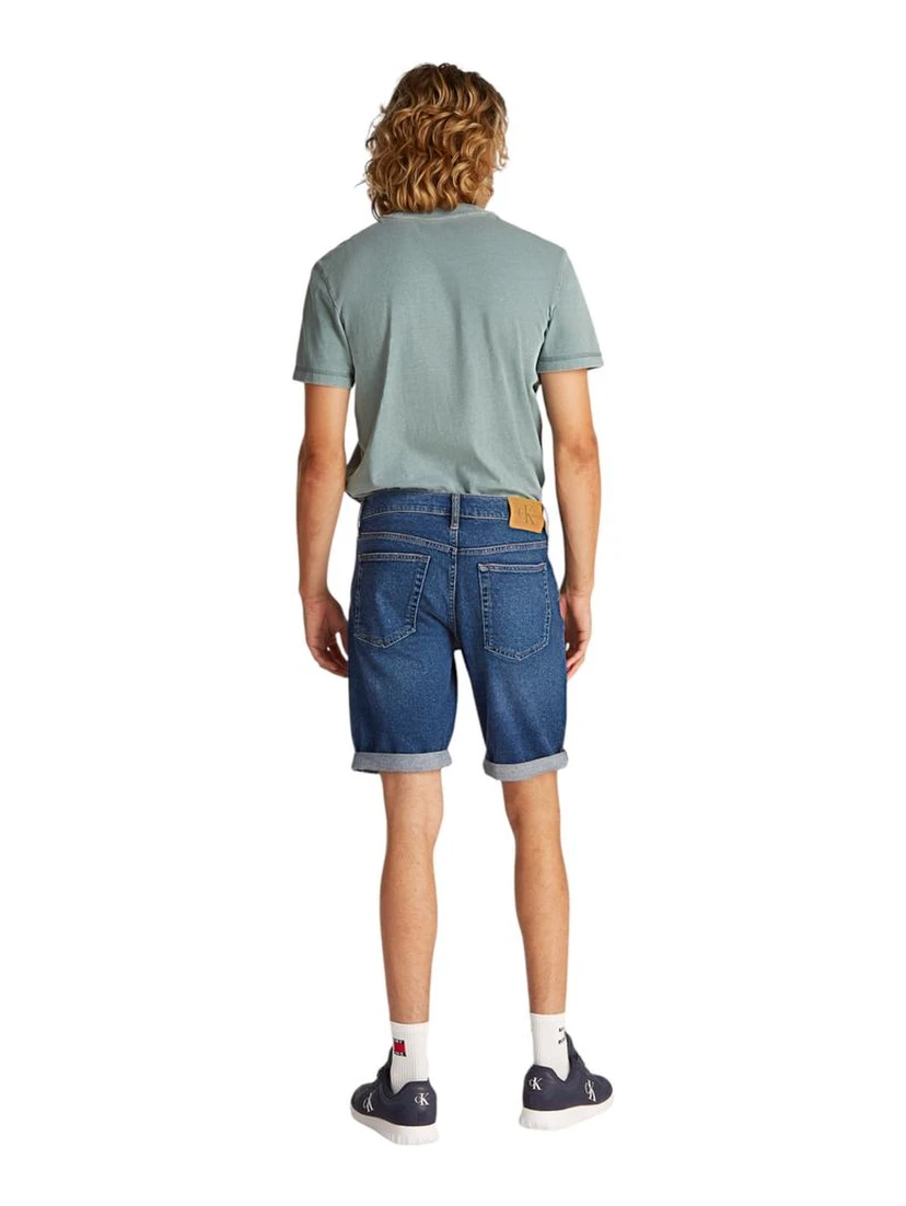 Blue Cotton Bermuda Shorts