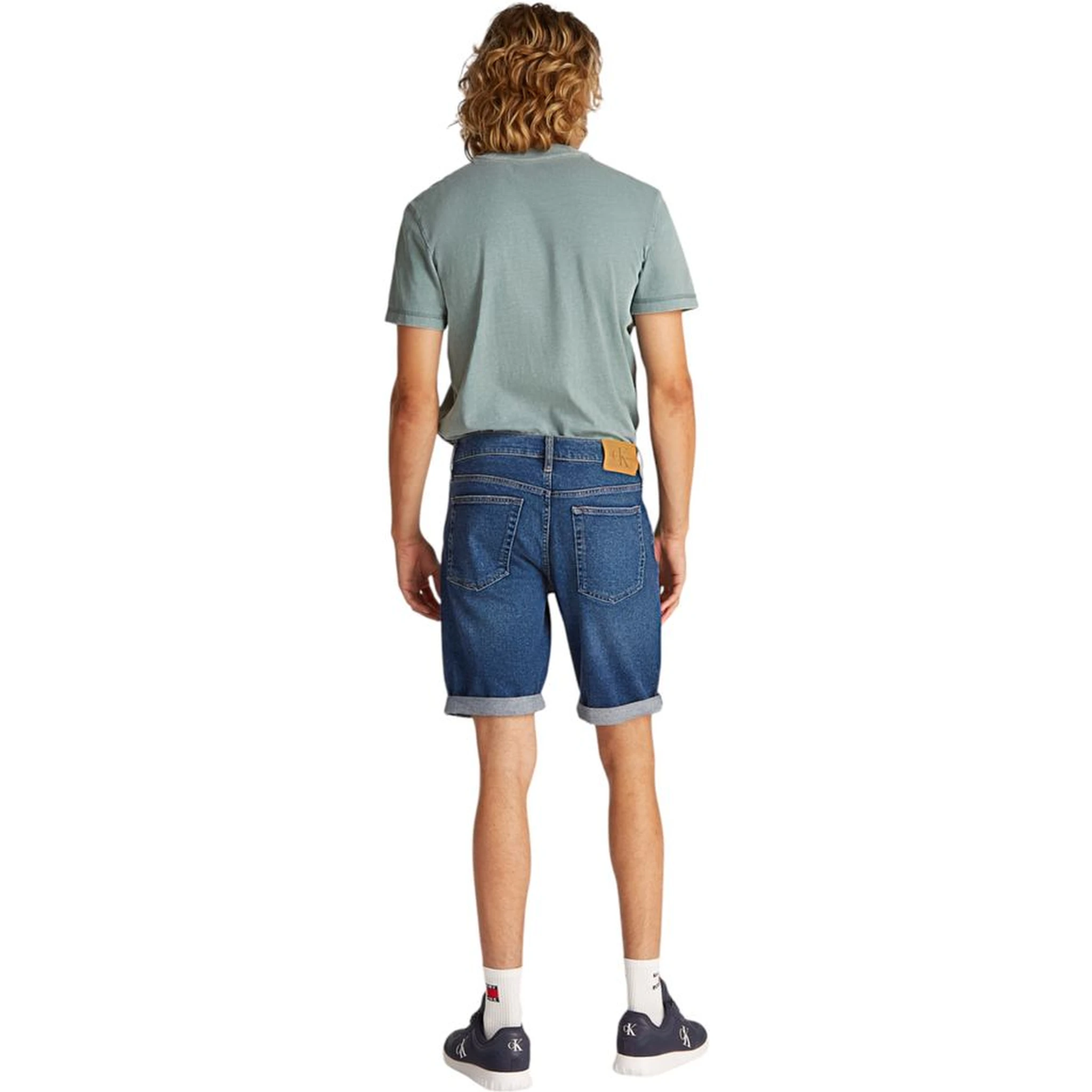 Blue Cotton Bermuda Shorts