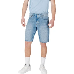 Blue Cotton Bermuda Shorts