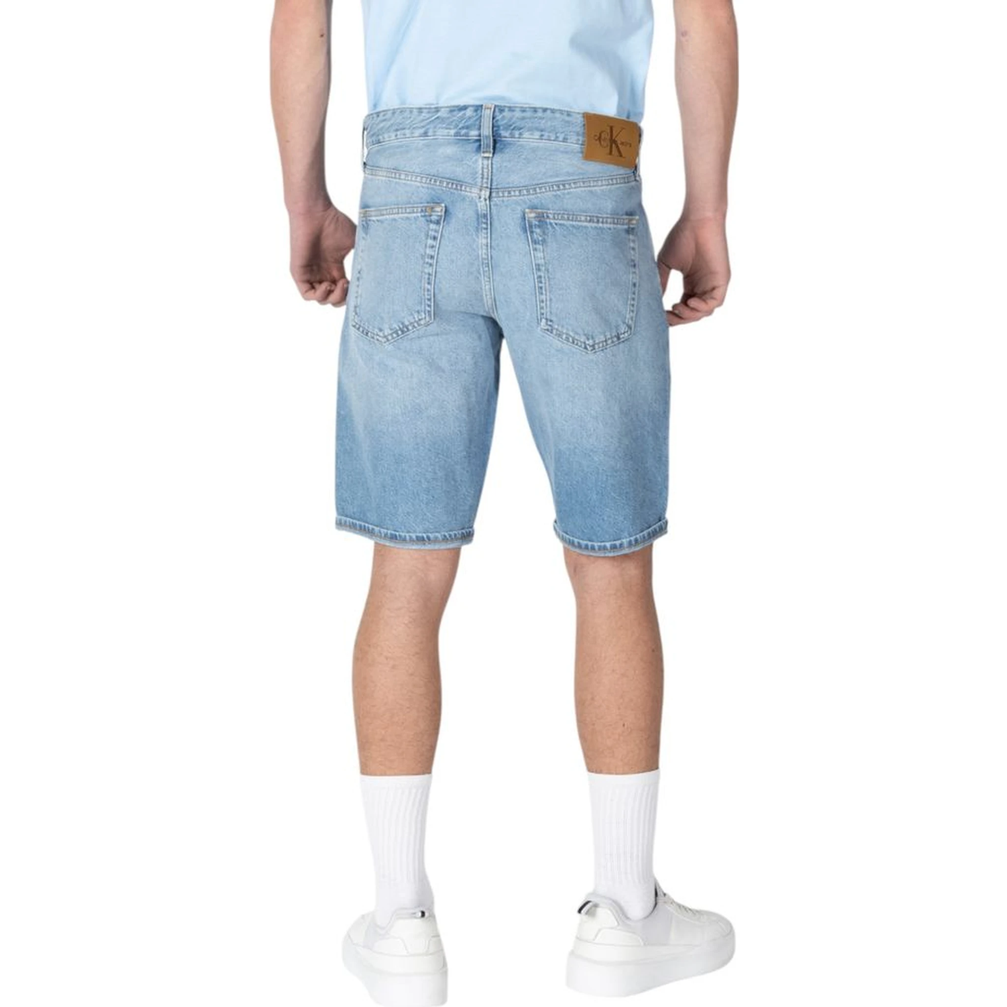 Blue Cotton Bermuda Shorts