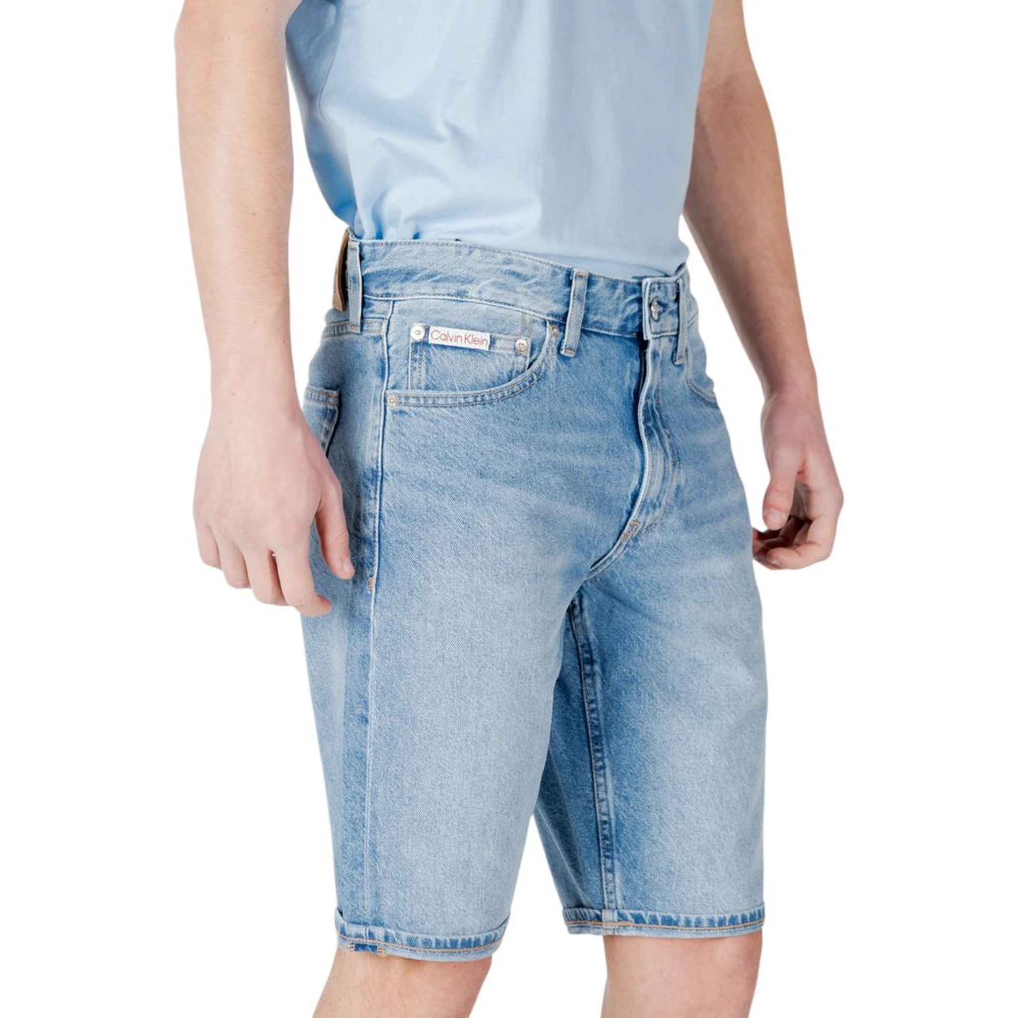 Blue Cotton Bermuda Shorts