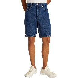 Blue Cotton Bermuda Shorts