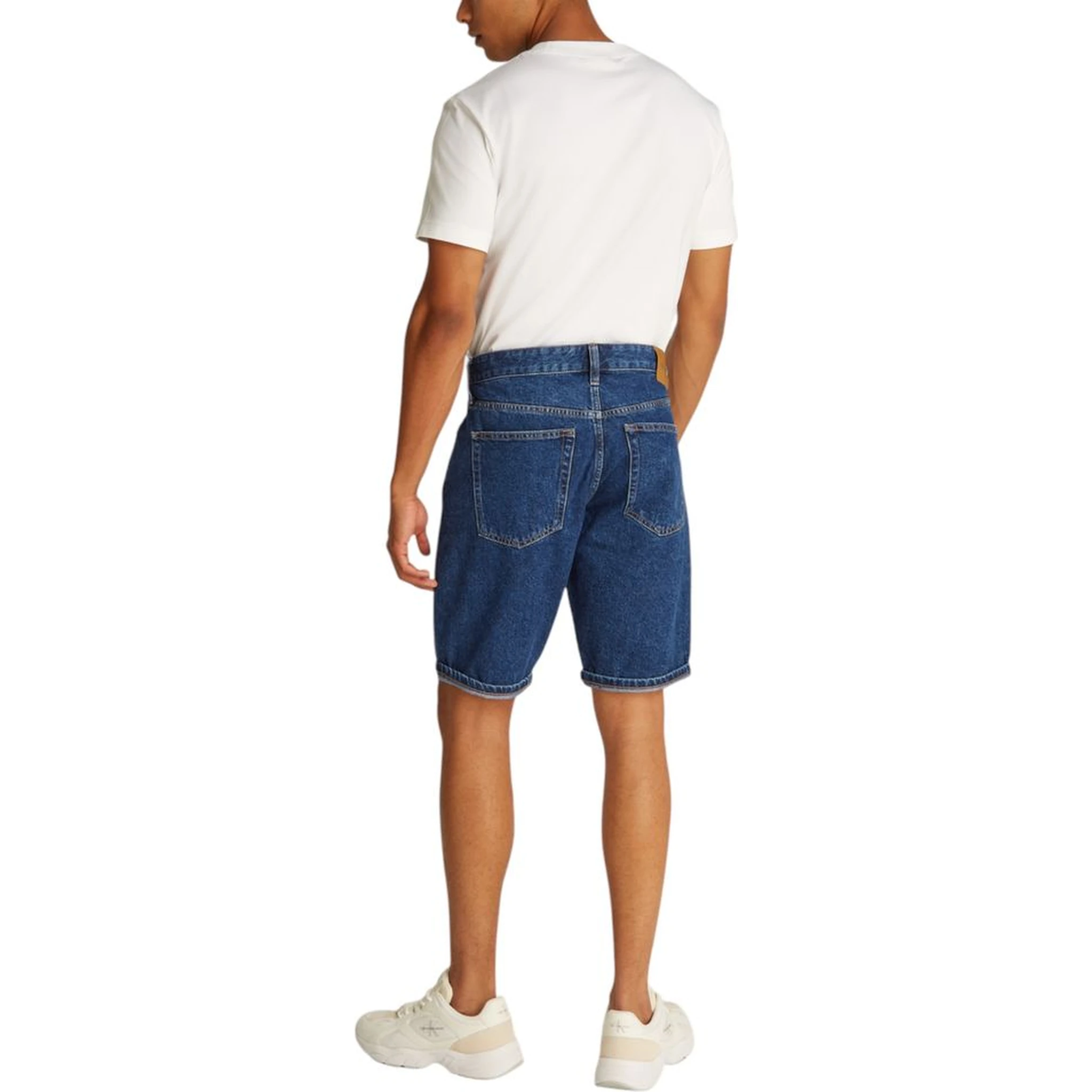 Blue Cotton Bermuda Shorts