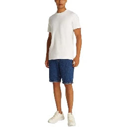 Blue Cotton Bermuda Shorts