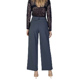 Gray Recycled Polyester Casual Pants