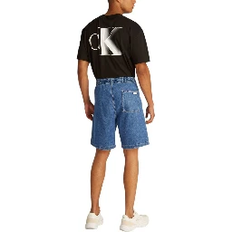 Blue Cotton Bermuda Shorts