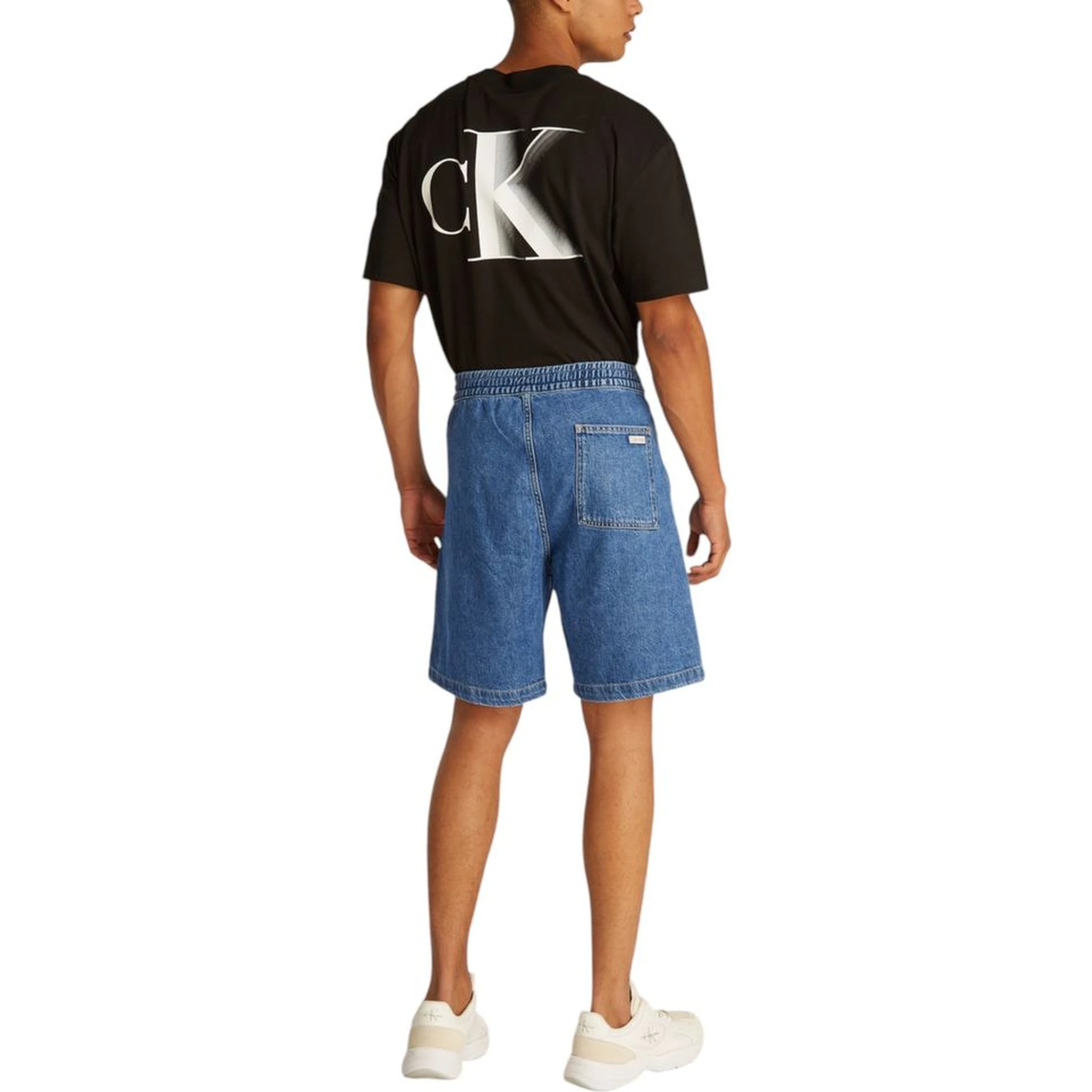 Blue Cotton Bermuda Shorts