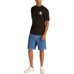 Blue Cotton Bermuda Shorts