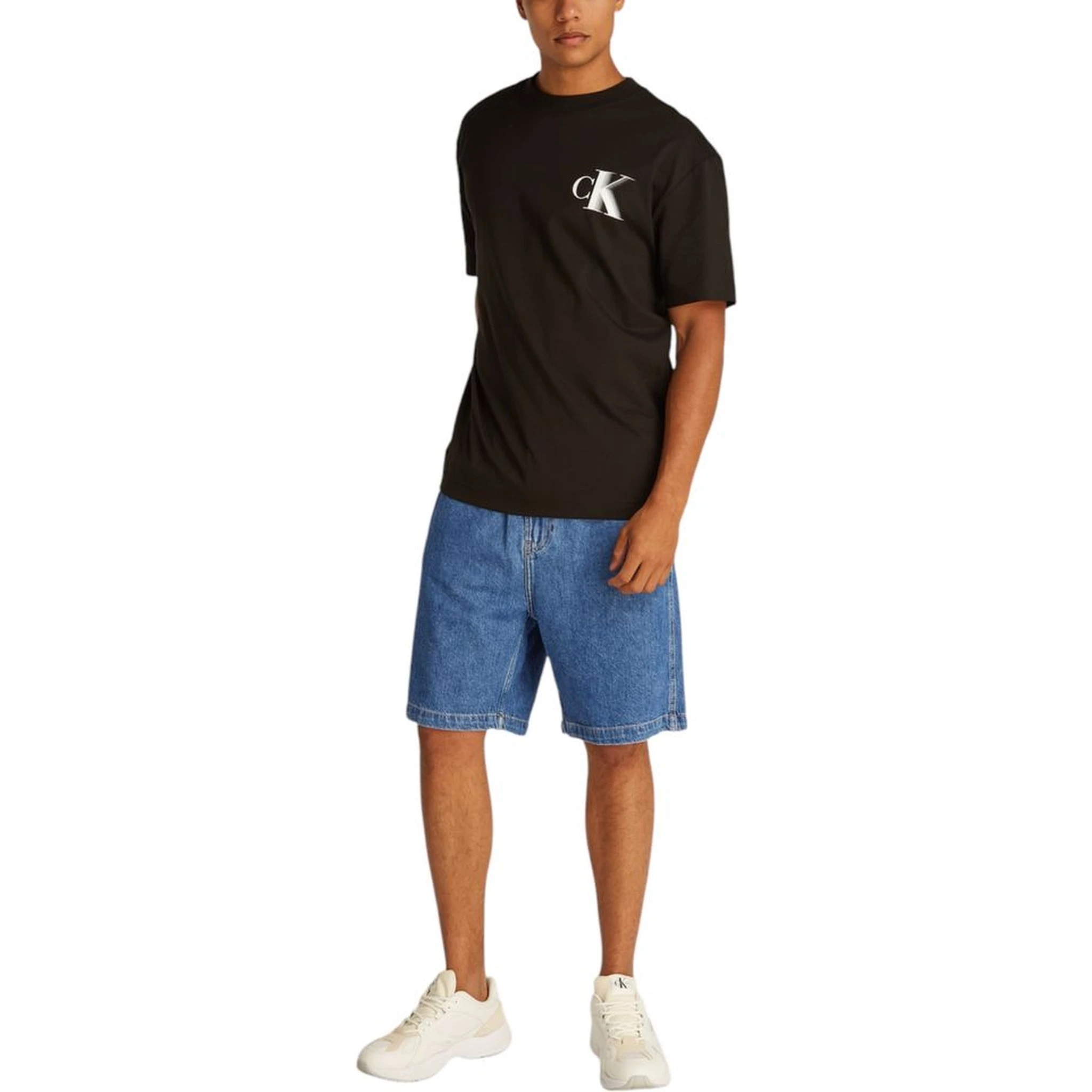 Blue Cotton Bermuda Shorts