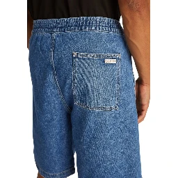 Blue Cotton Bermuda Shorts
