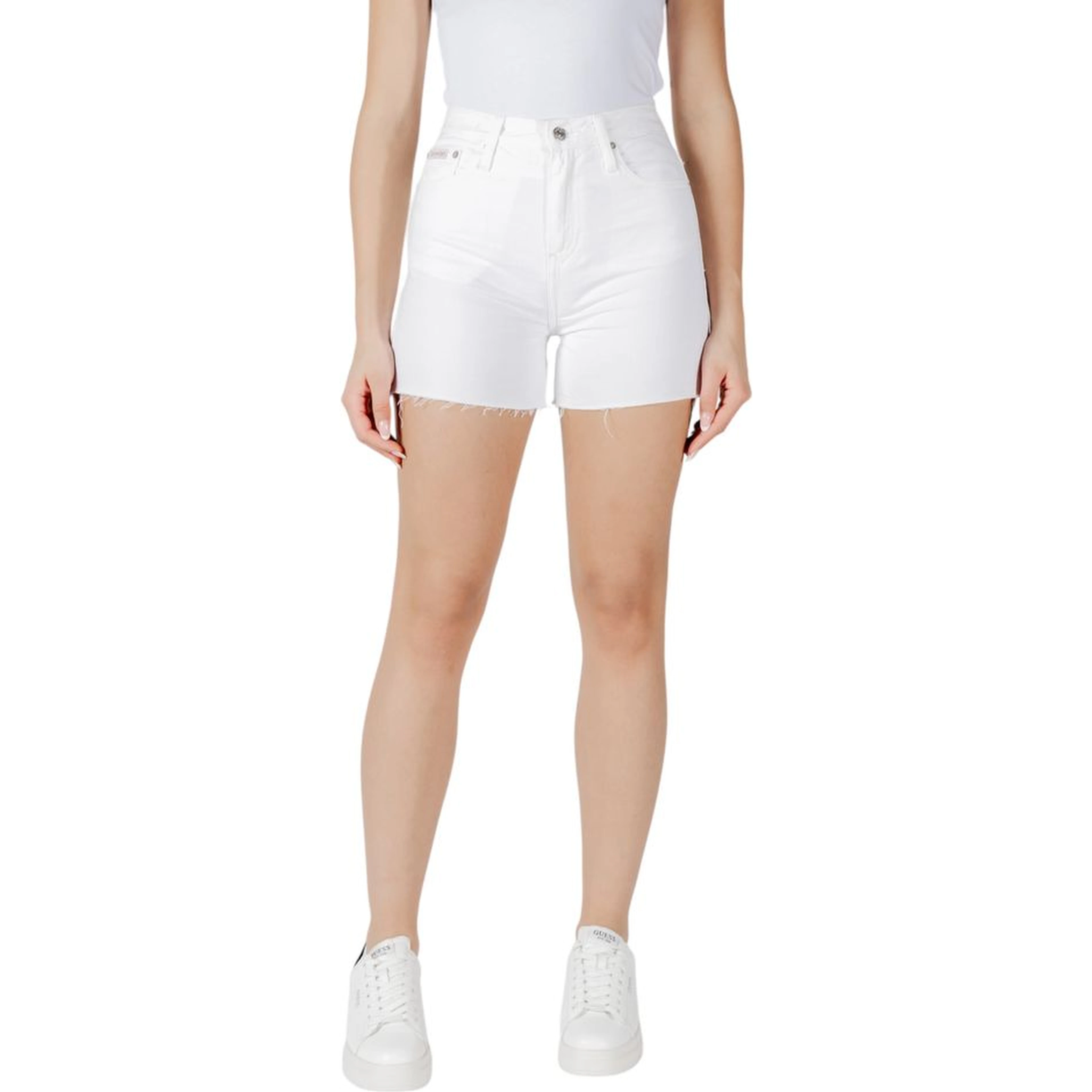 White Cotton Shorts