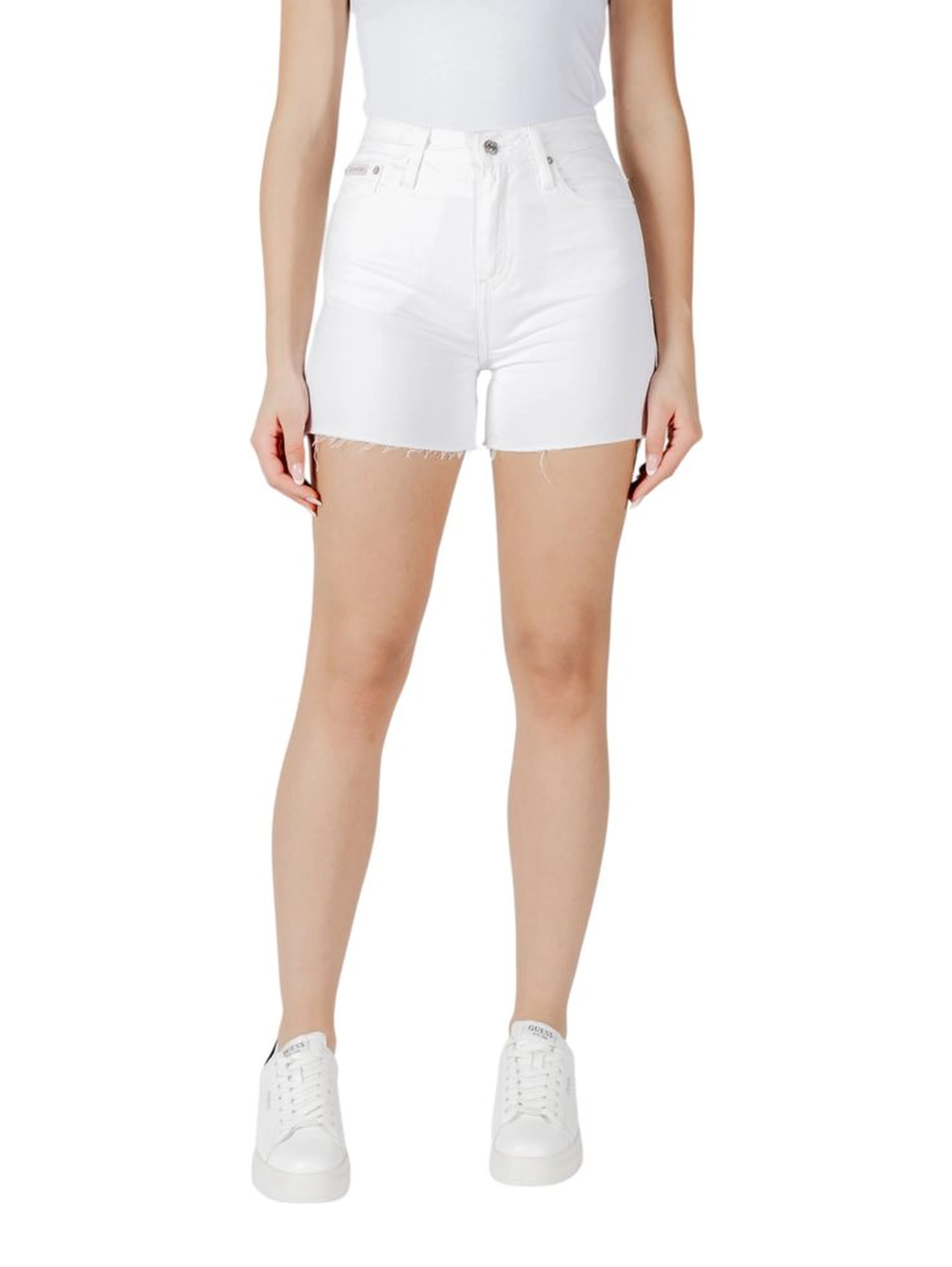 White Cotton Shorts