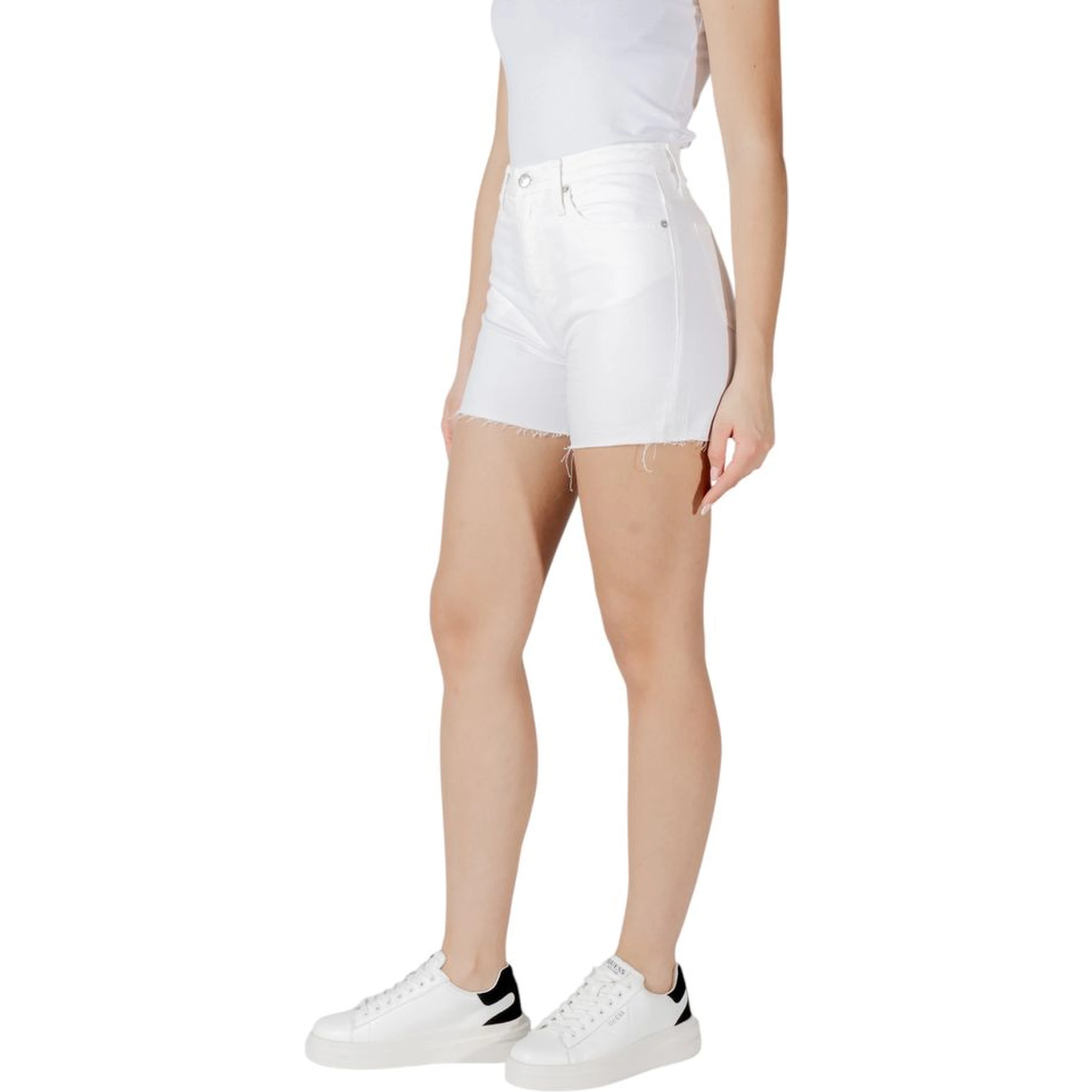 White Cotton Shorts