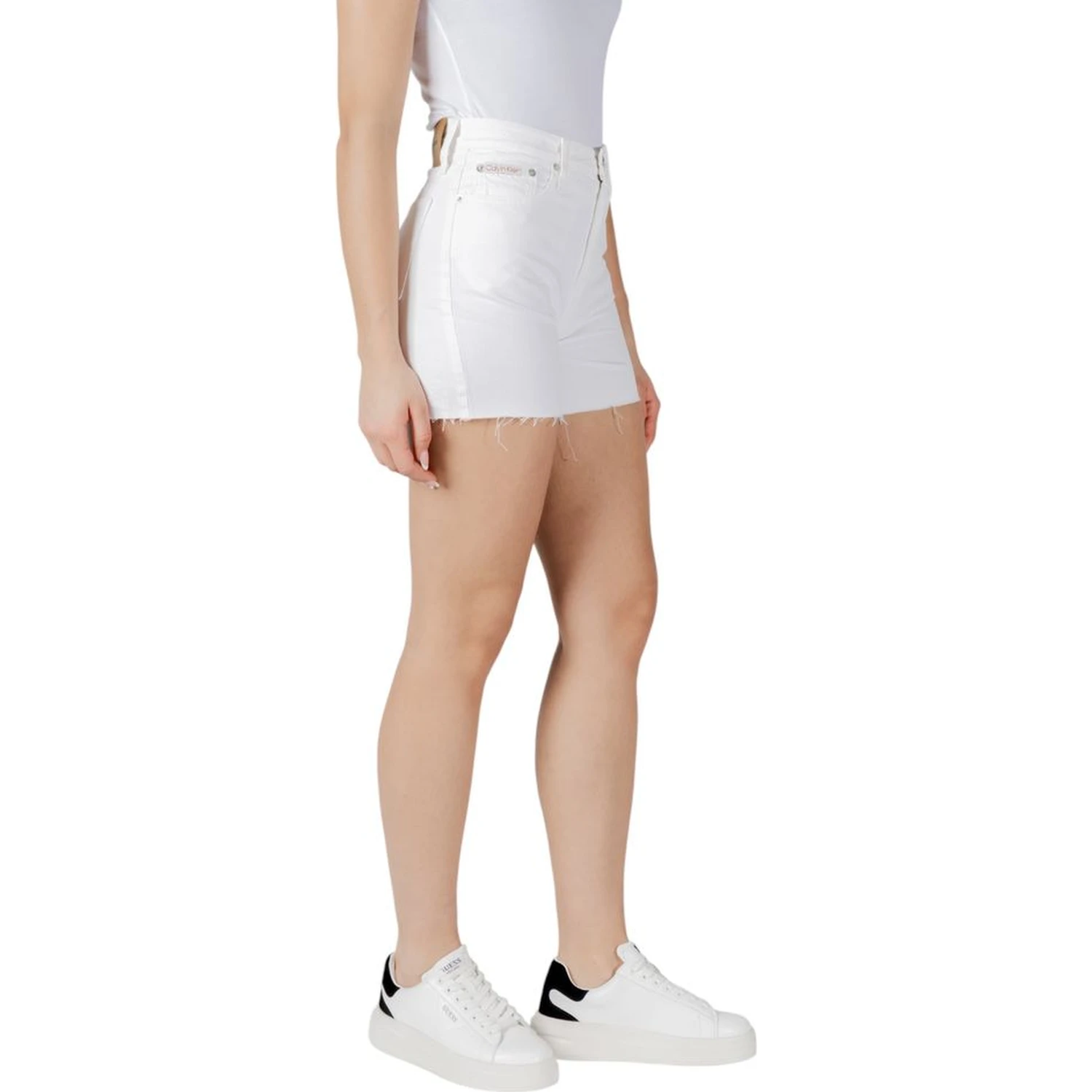 White Cotton Shorts