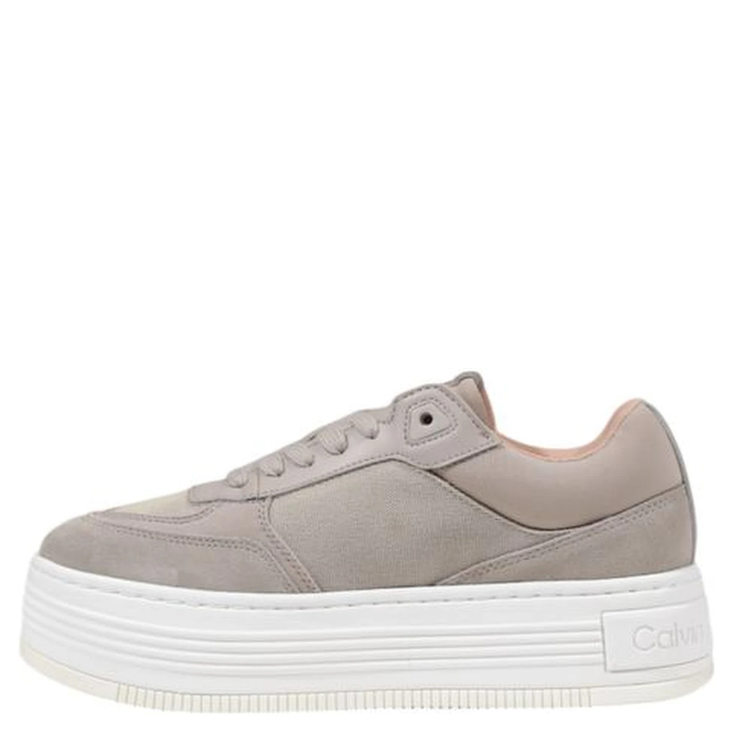 Beige Recycled Cotton Platform Sneakers
