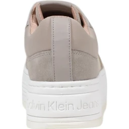 Beige Recycled Cotton Platform Sneakers