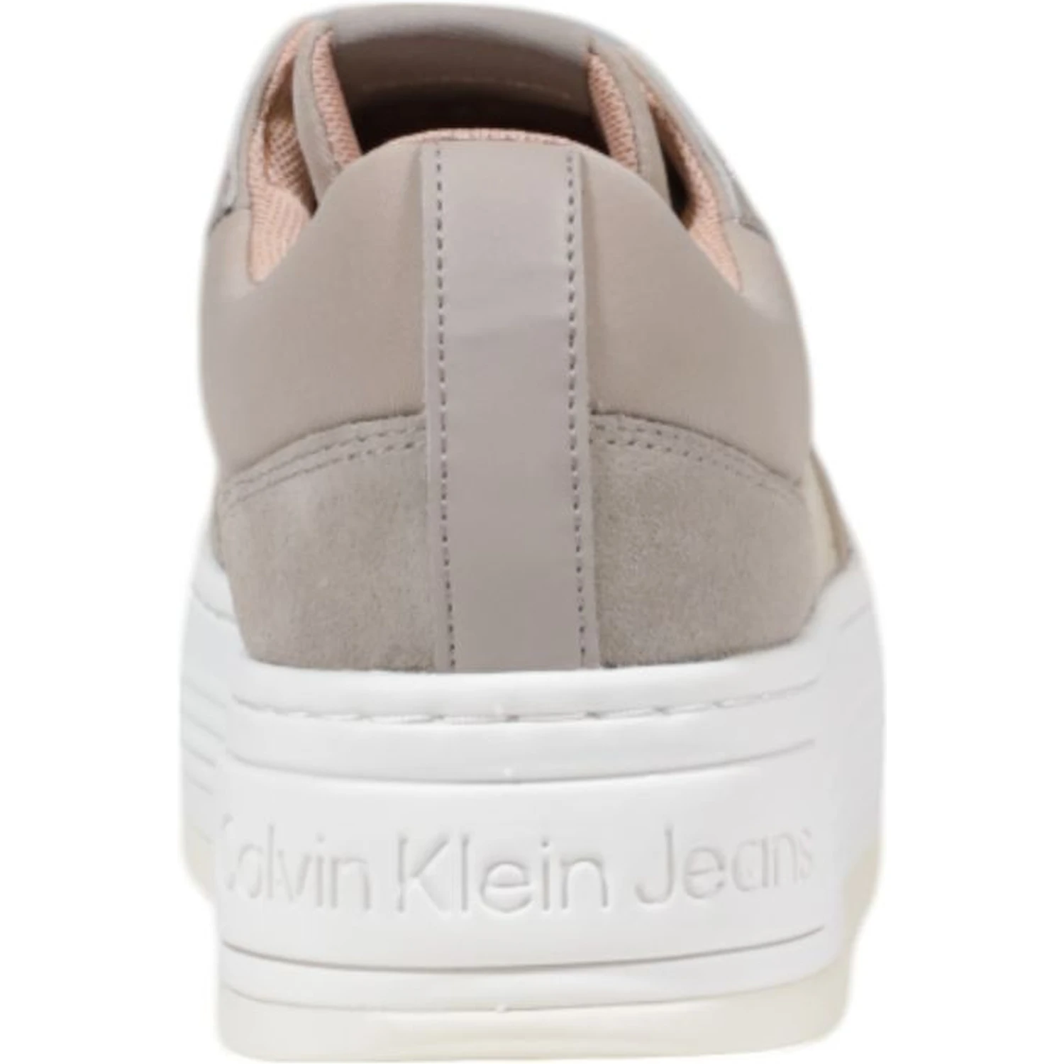 Beige Recycled Cotton Platform Sneakers