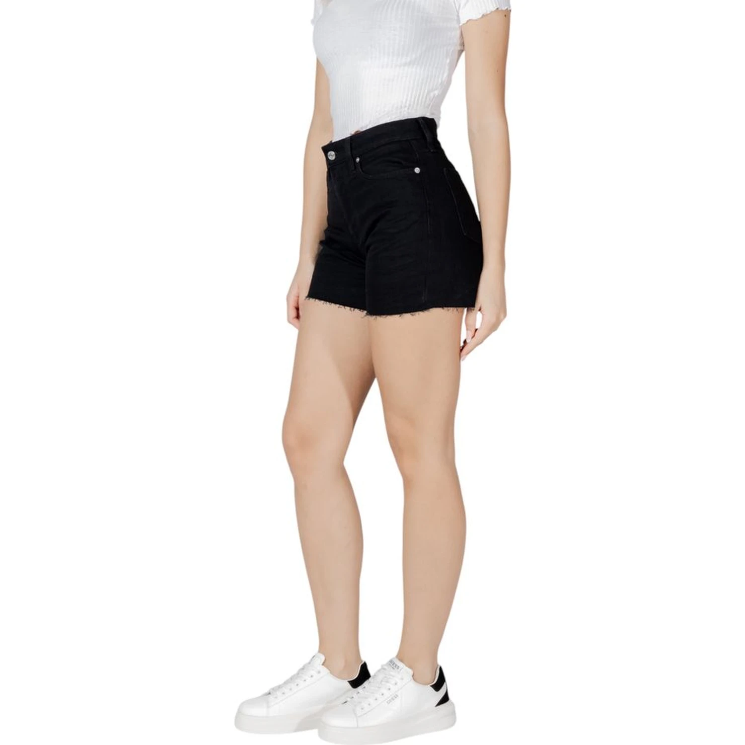Black Cotton Shorts