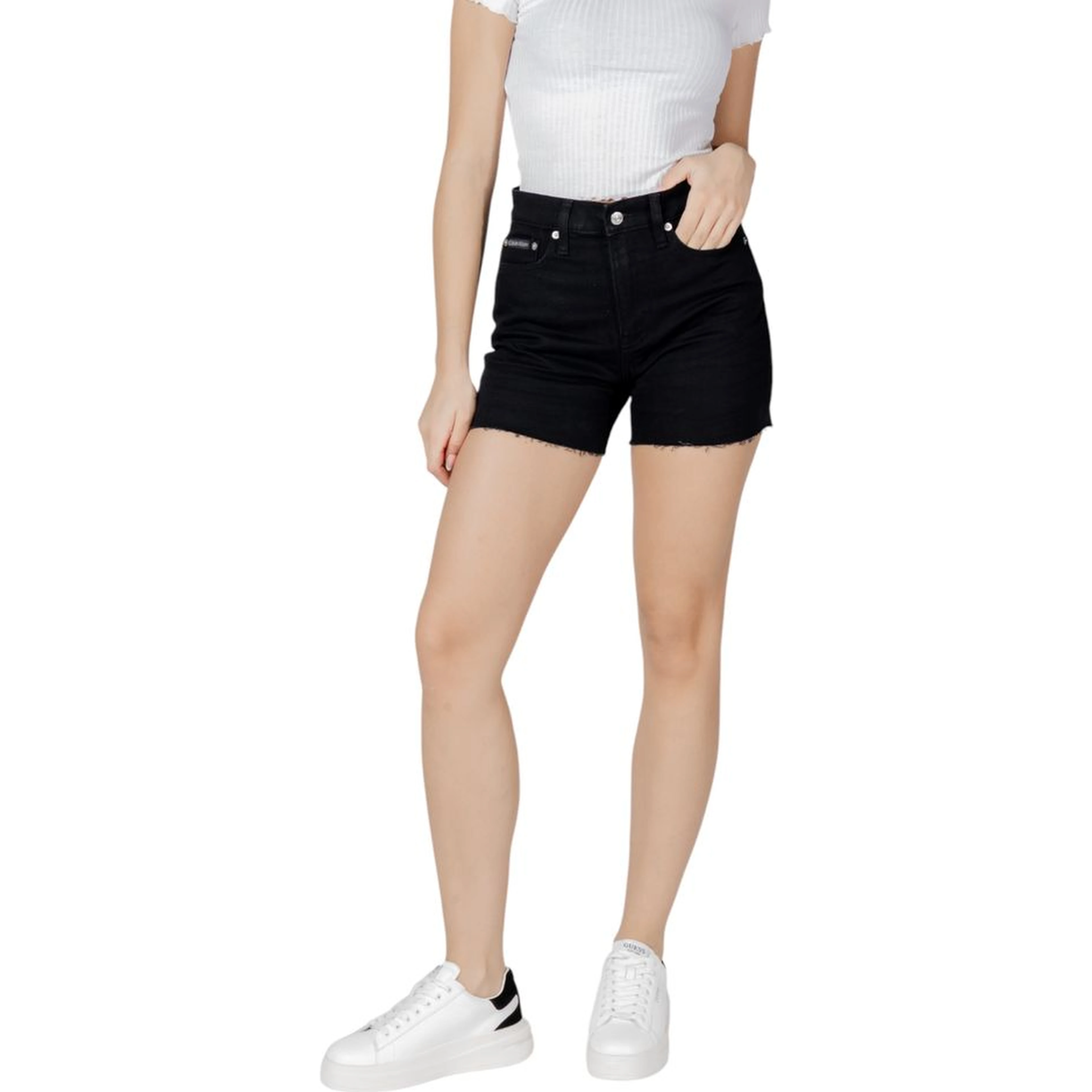 Black Cotton Shorts