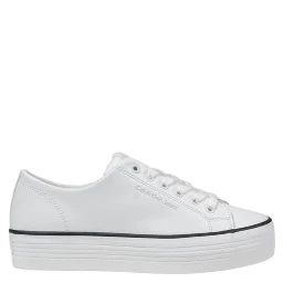 Black And White Leather Platform Sneakers