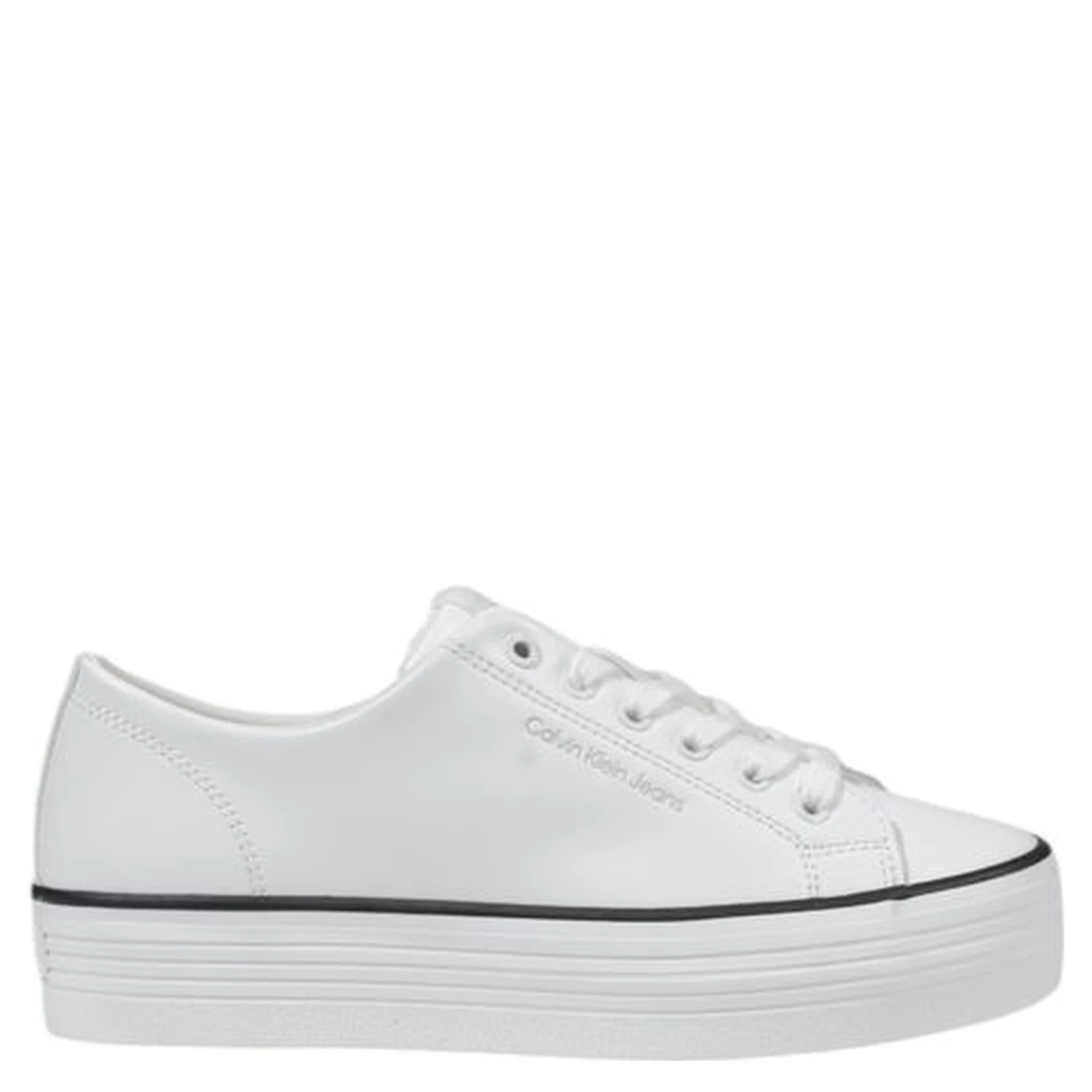 Black And White Leather Platform Sneakers