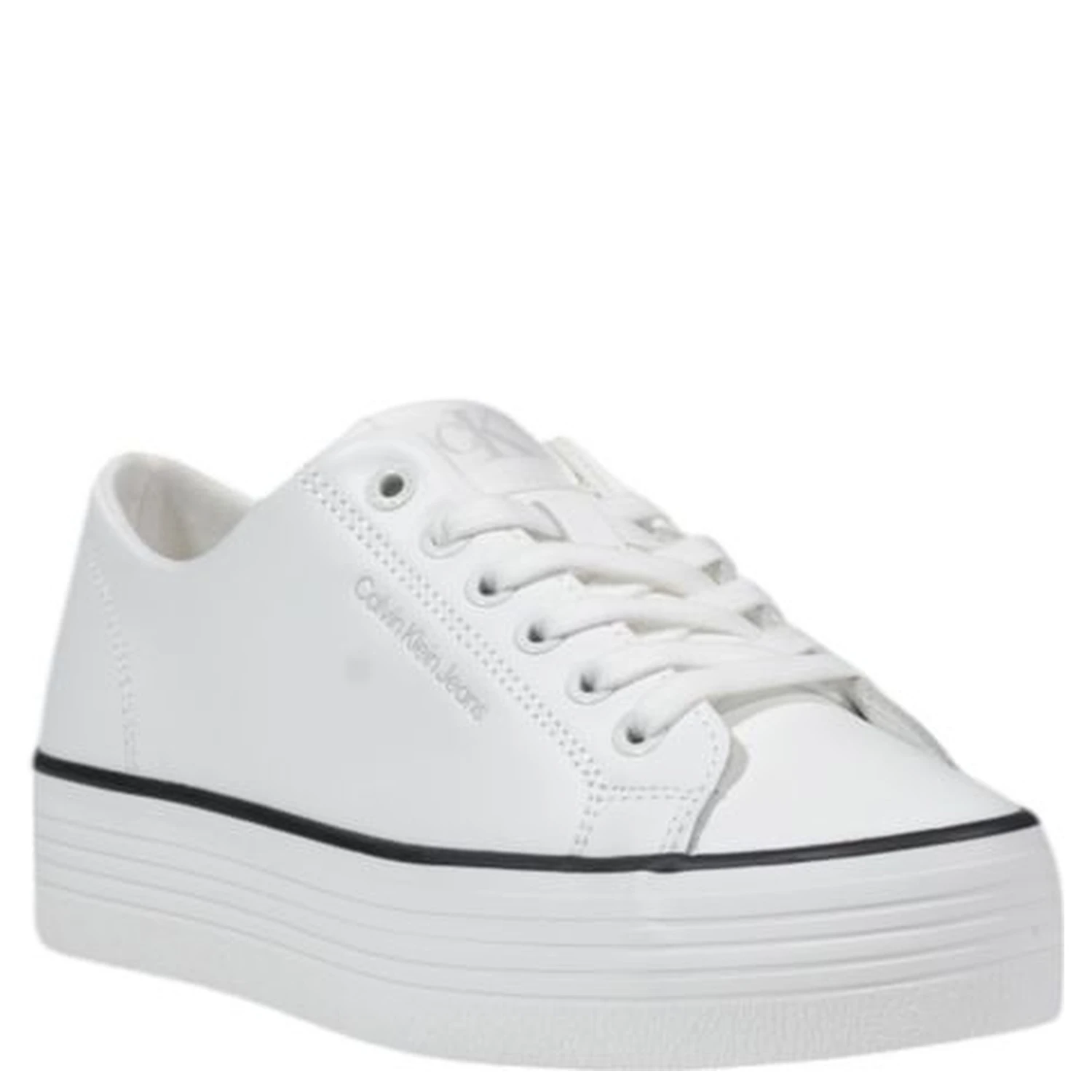 Black And White Leather Platform Sneakers