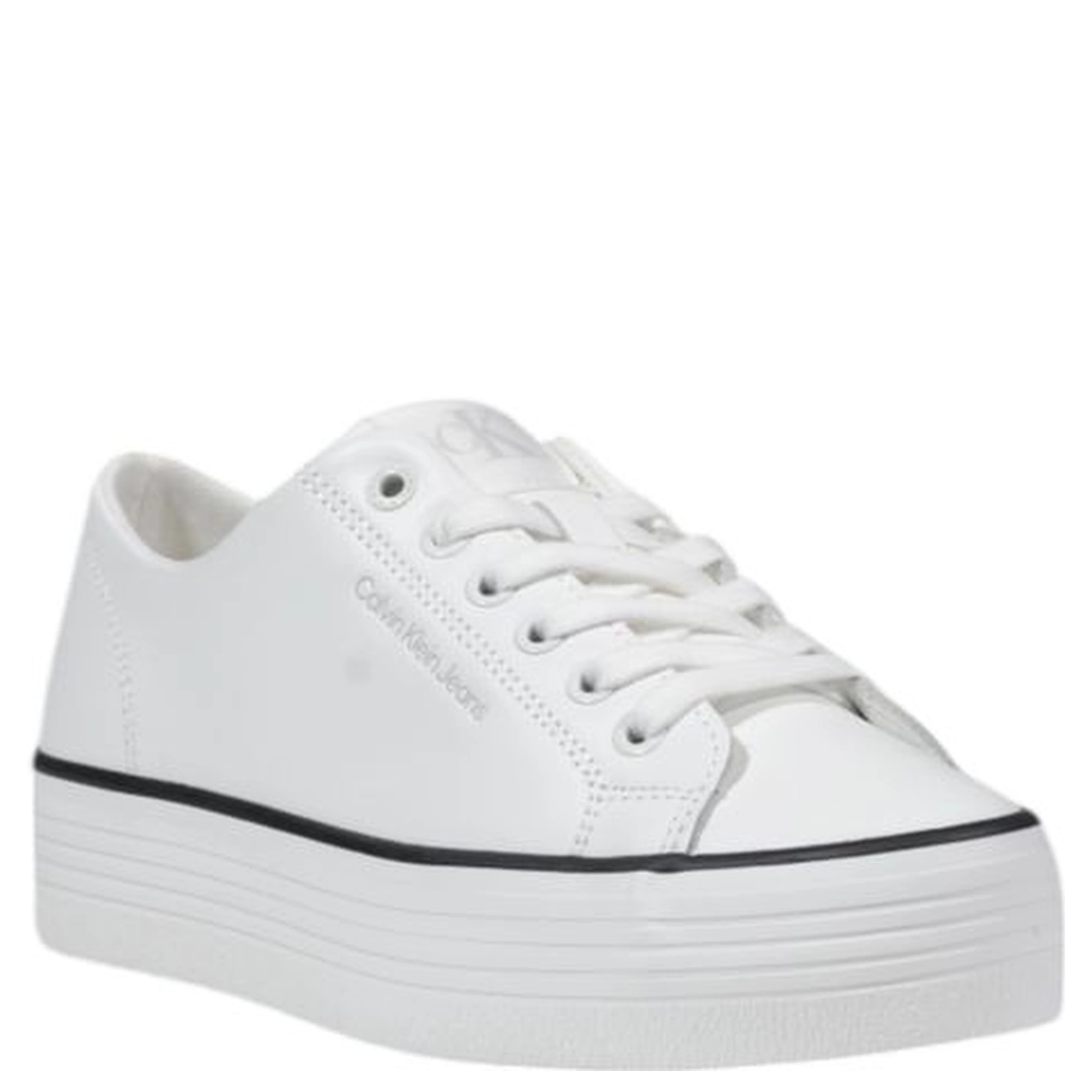 Black And White Leather Platform Sneakers