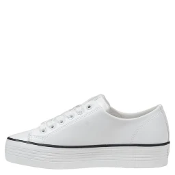 Black And White Leather Platform Sneakers