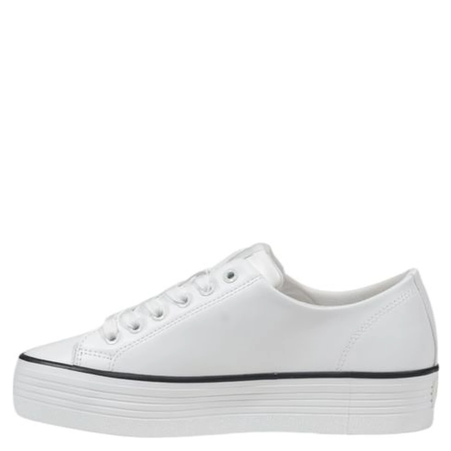 Black And White Leather Platform Sneakers