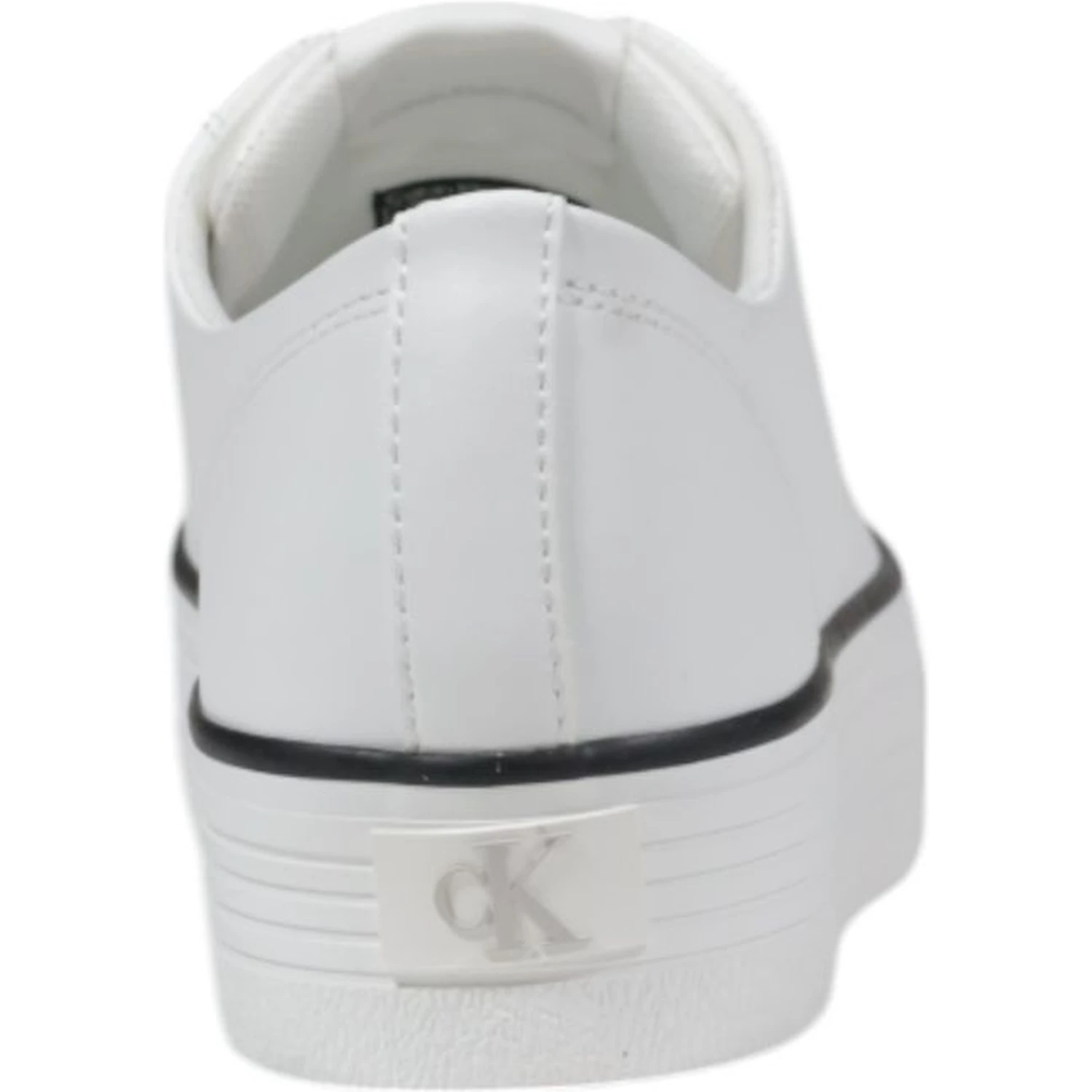 Black And White Leather Platform Sneakers